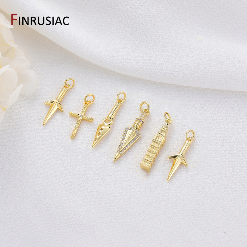 14K Gold Plated Brass Cross/Lo - Jewelry Making In London recension och pris