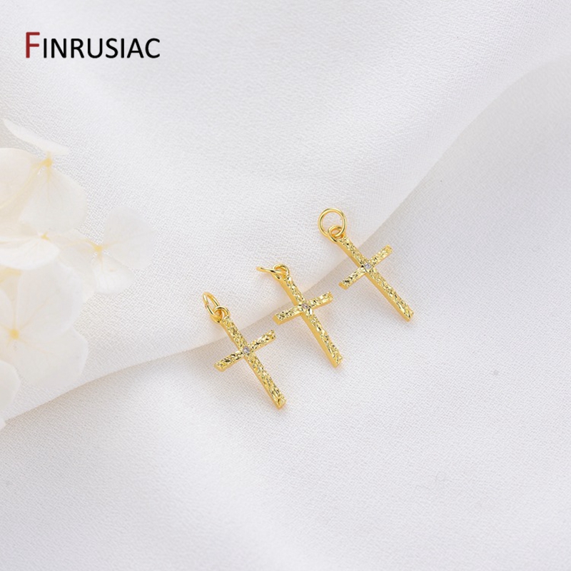 14K Gold Plated Brass Cross/Lo - Jewelry Making In London recension och pris
