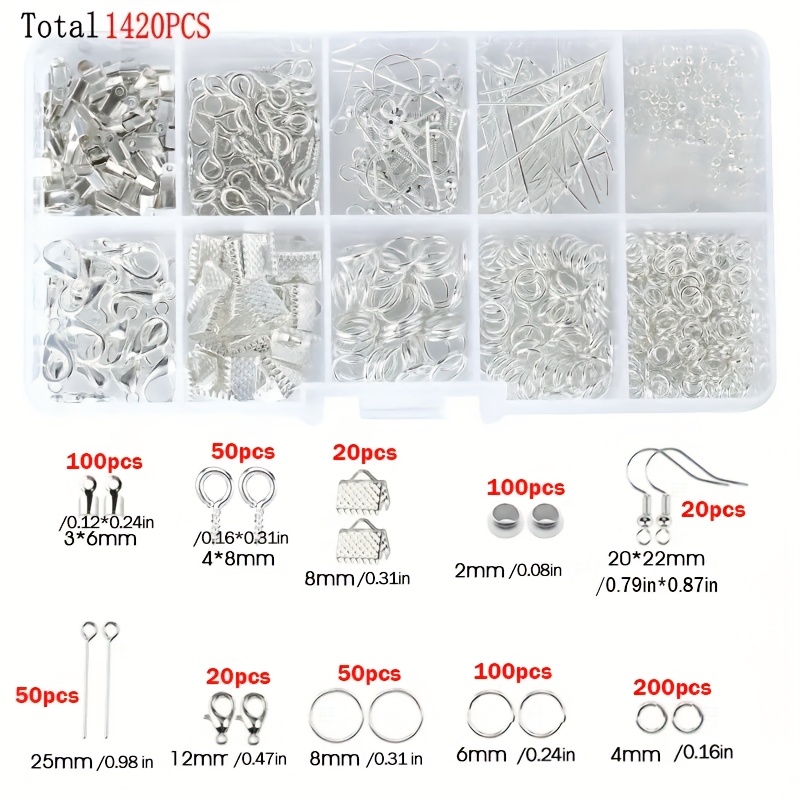 1420pcs 1box Jewelry Findings  - Jewelry Making Tools And Supplies recension och pris
