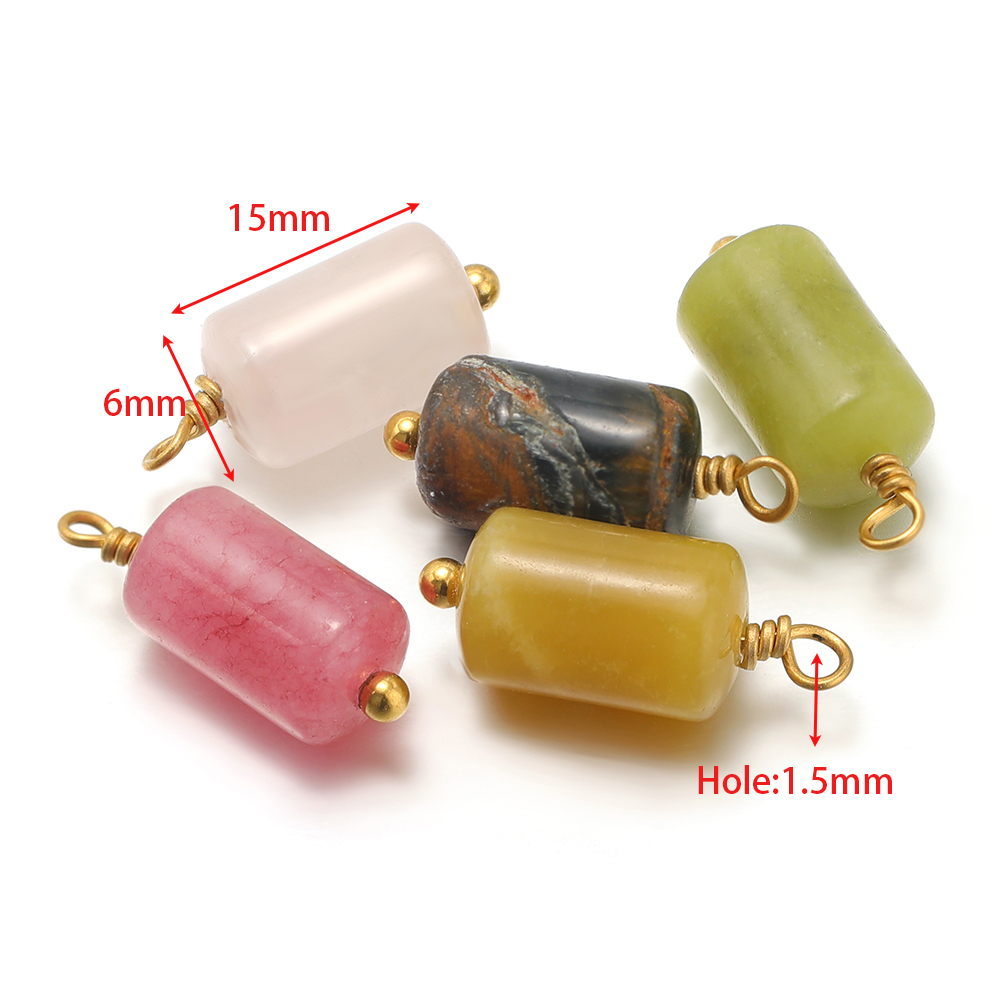 10pcs Stainless Steel Natural  - Jewelry Making With Stones recension och pris