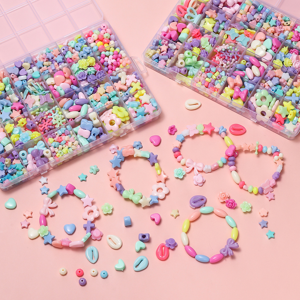 1 Box Colorful Acrylic Pony Be - Jewelry Making Online recension och pris
