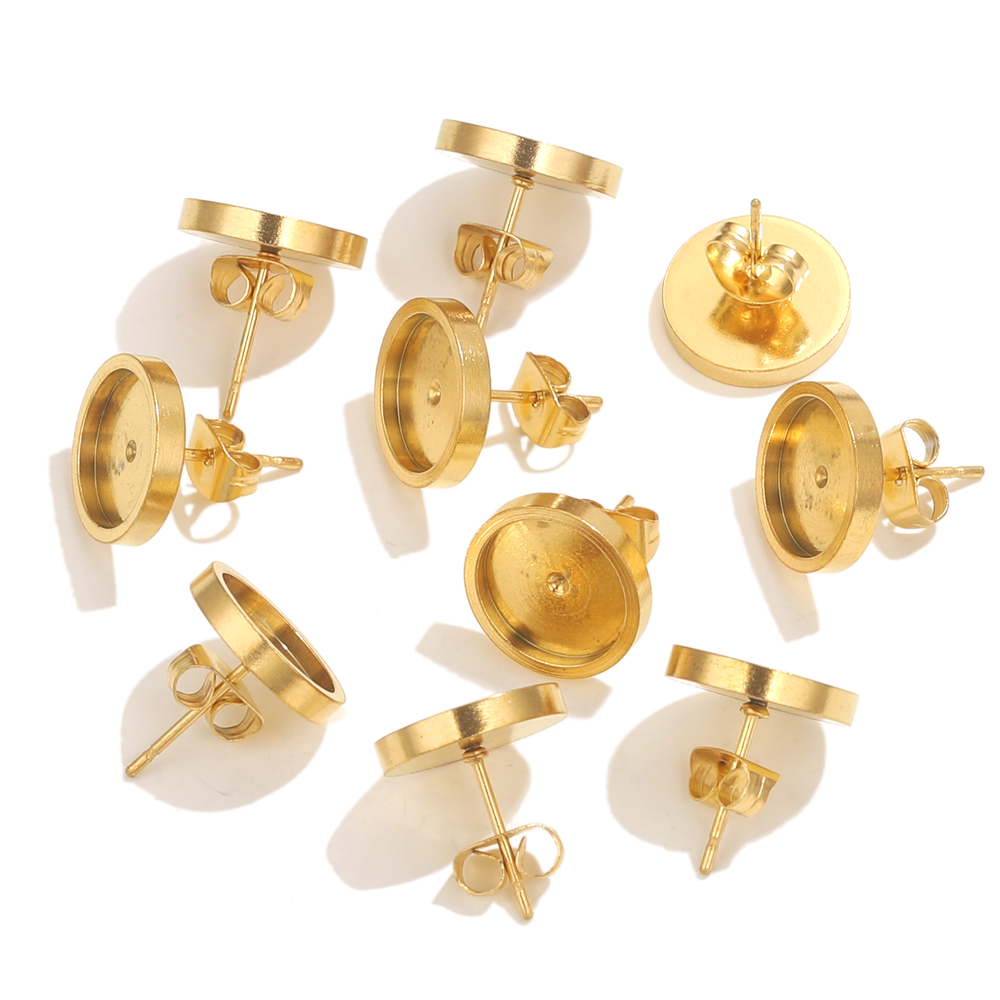 10pcs Stainless Steel Gold Ear - Jewelry Making Resin recension och pris